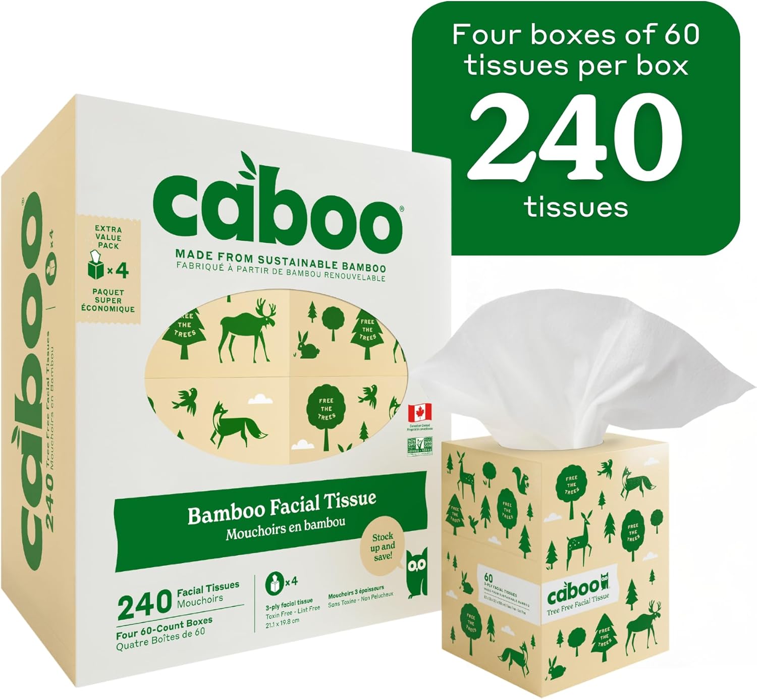 Caboo Cube Facial Tissue 3ply
