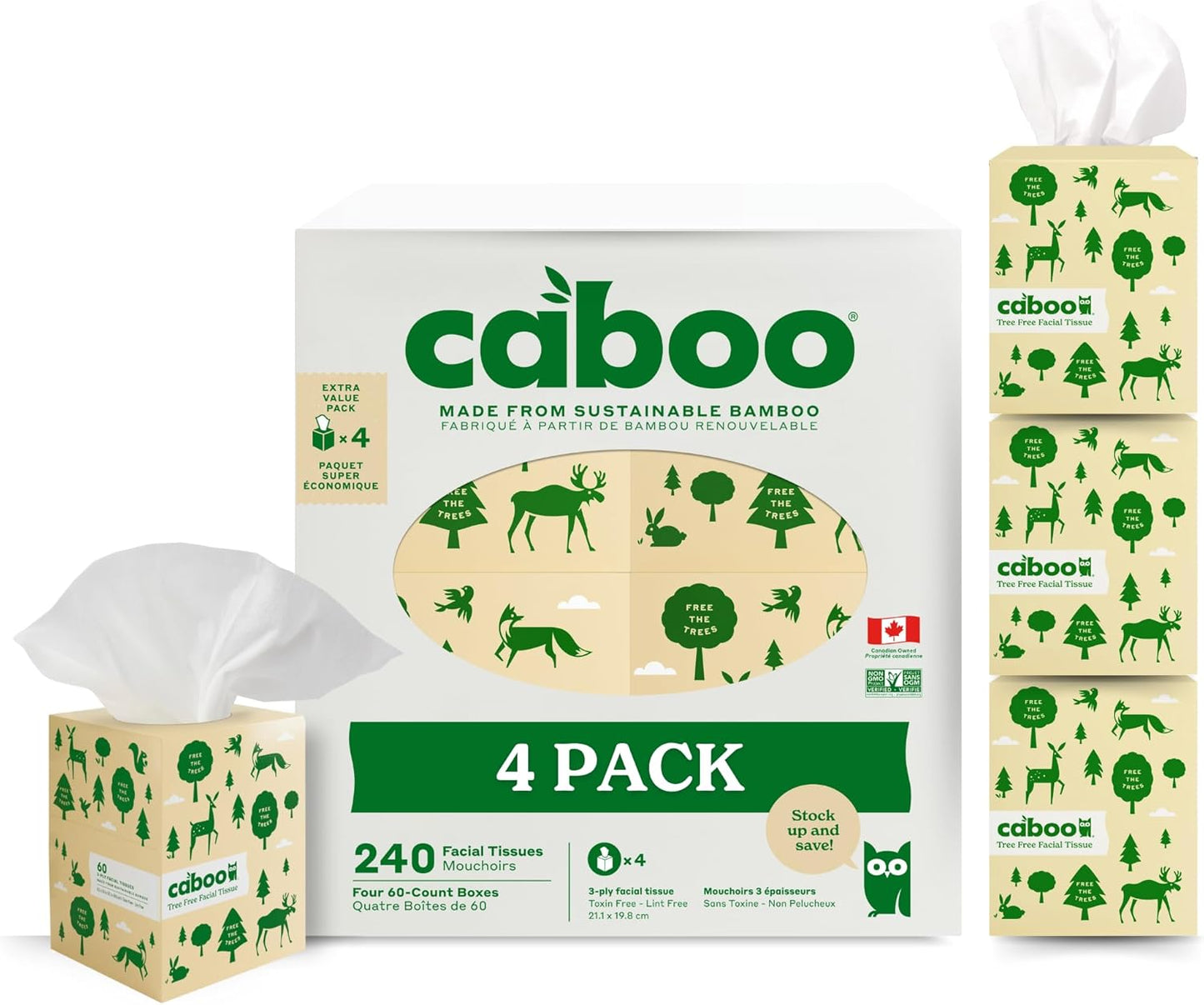 Caboo Cube Facial Tissue 3ply