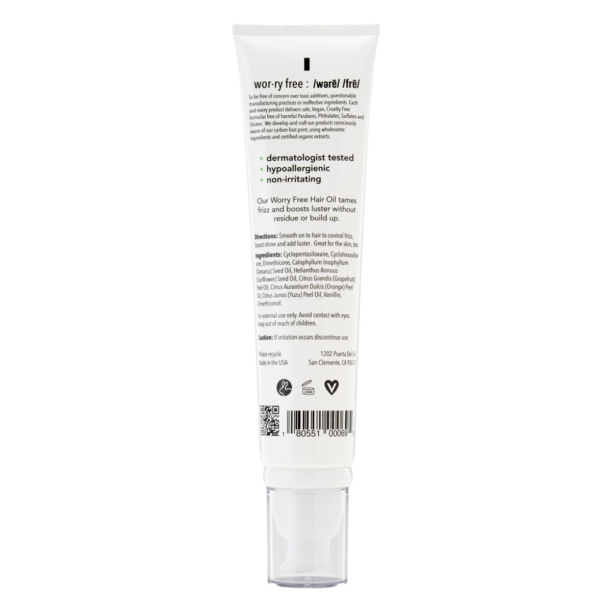 WORRY FREE HAIR OIL 120ml