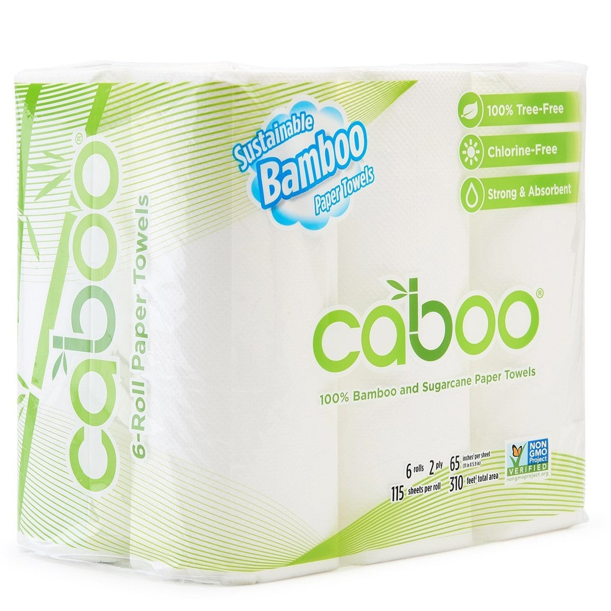 Caboo Kitchen Roll Towels 6-Pack