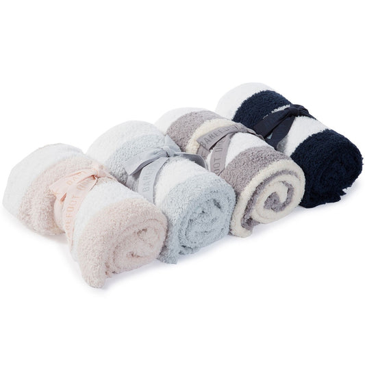 BAREFOOT DREAMS MULTI STRIPPED STROLLER BLANKET