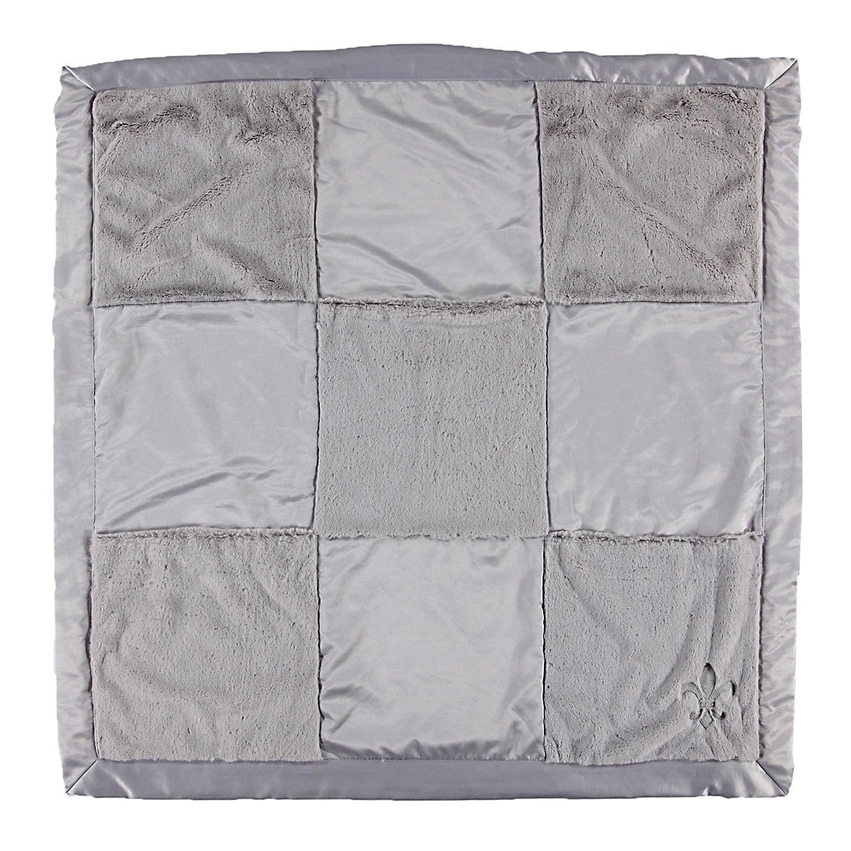 BAREFOOT DREAMS CUDDLE PLUSH PATCHWORK BLANKET